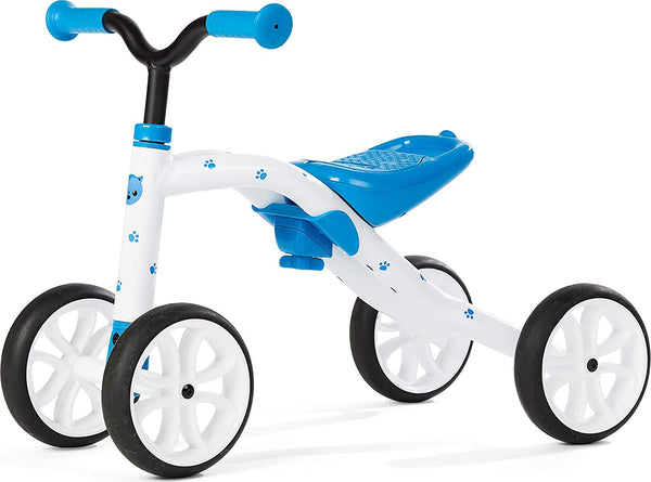 Chillafish Quadie 4-Wheeled Grow With Me Ride-On Bike with Traillie - Bluea