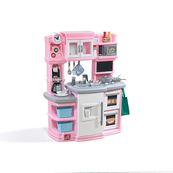 Step2 - Great Gourmet Kitchen Play Set - Light Pink kitchen for kids with 36-piece accessory set