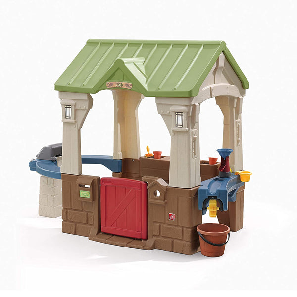 gallery Step2 Great Outdoors Playhouse, with Built-In Grill and Garden Area,