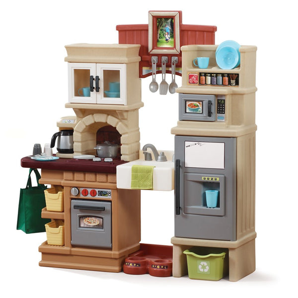 Step2 Heart of The Home Kitchen | Large Play Kitchen with Play Food | Over 40 Kitchen Accessory Toys Included