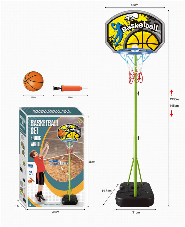 Basketball backboard with hoop