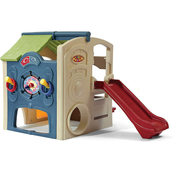 Step2 Neighbour Hood Fun Centre Refresh outdoor all-in-one backyard activity center for kids - Multi Color,  with Slide,