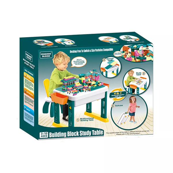 Study multifunctional building blocks game table