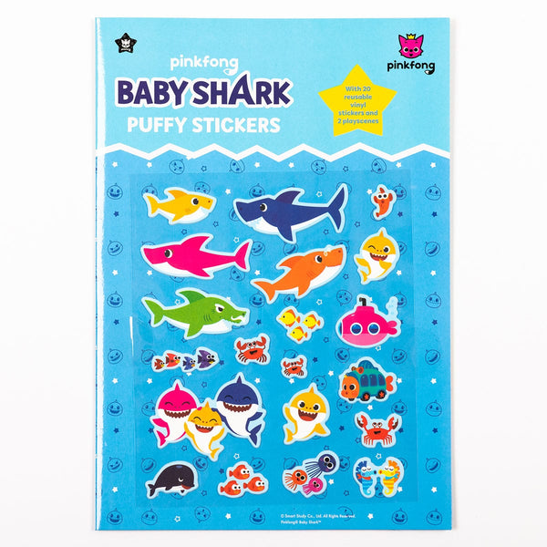 Alligator Baby Shark Puffy Sticker Set - English