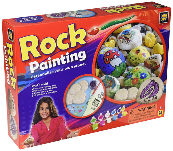 Amav Creative Craft Rock Painting Non-Toxic Acrylic Paint Set - 39 Pieces