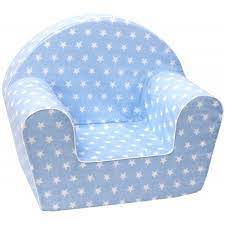 Arm Chair - Baby Blue with White Spots