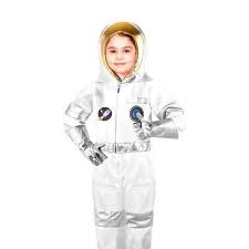 Astronaut Space Kids Costume With Golden Hood