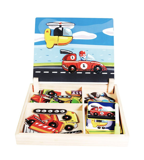 Auto mobile intelligence magnetic puzzle