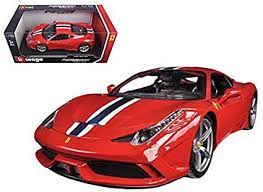 Bburago 1:18 Scale Ferrari Race and Play 458 Speciale Diecast Vehicle - Red