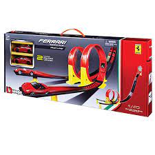 Bburago 1:43 Ferrari R & P Dual Loop Playset - Multicolor
