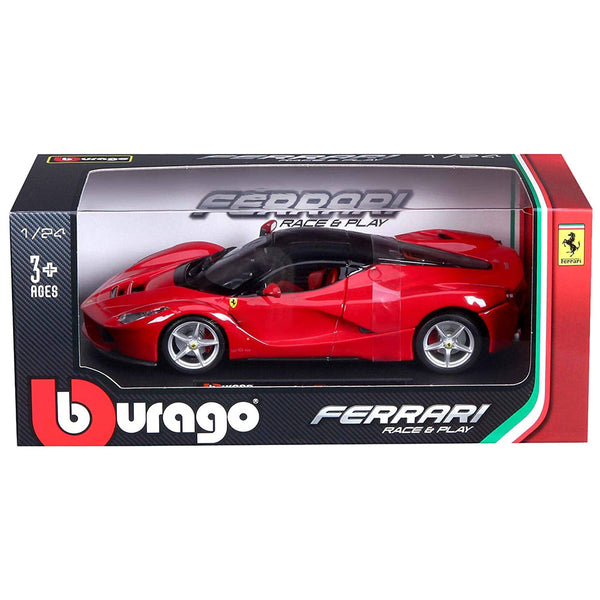 Bburago Die Cast Race & Play La Ferrari Car Asst 1:24 Scale - Red