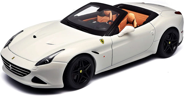 Bburago Ferrari California T Open Top Convertible White Signature Series  1:18 Car - Black