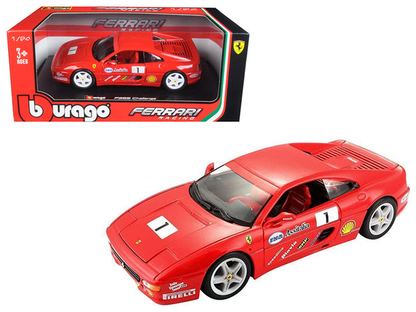Bburago Ferrari F355 Challenge  Diecast Model Car - Red