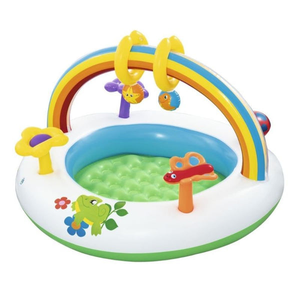 حوض اللعب و السباحة للأطفال الصغار قابل للنفخ على شكل قوس قزح من صنع بيست واي
