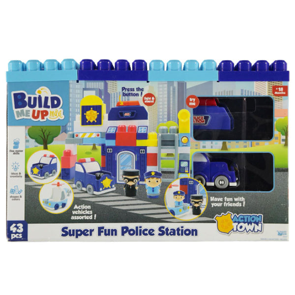 Build Me Up Block Maxi Police Station Set Pack of 1 43 to 44 Pieces - Assorted Colours