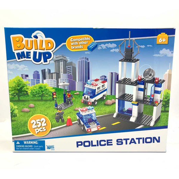 Build Me Up Blocks Police Station Blue - 252 Pieces