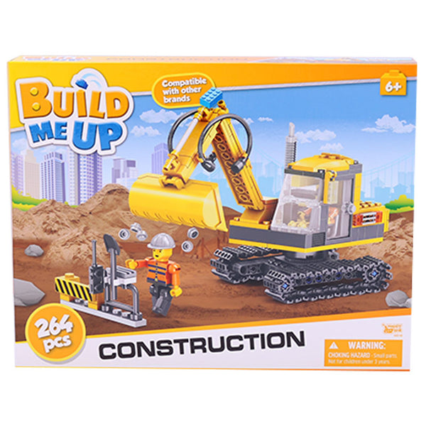 Build Me Up Construction Truck Blocks Yellow - 264 Pieces