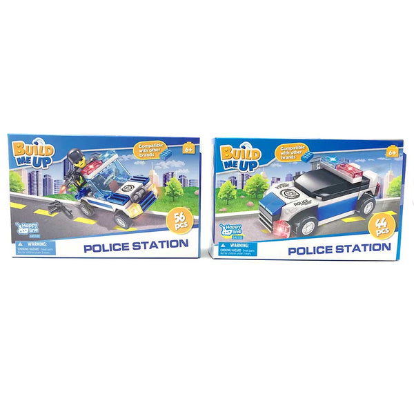 Build Me Up Police Car Blocks Pack of 1 (2 Assorted) - 44 & 56 Pieces