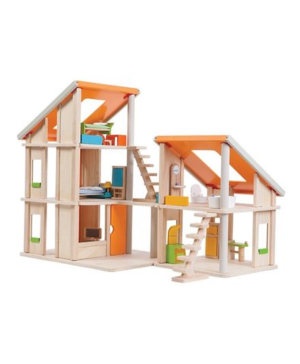 Chalet Dollhouse With Furniture - Plan Toys