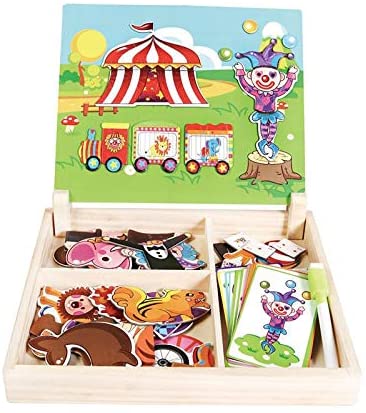 Circus intelligence magnetic puzzle
