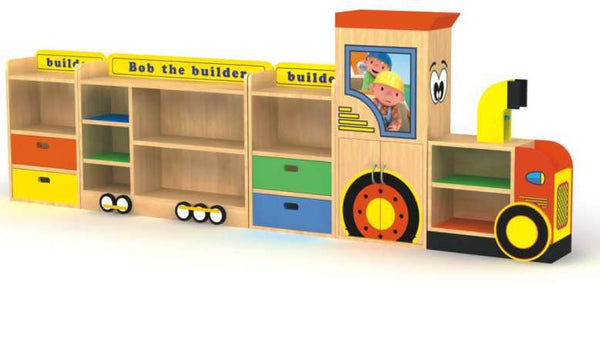Colorful Wooden shelves for Books and Toys
