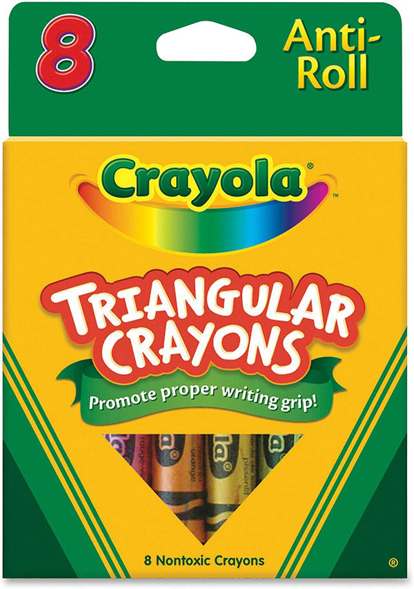 Crayola - 8 ct. Anti-Roll Triangular Crayons