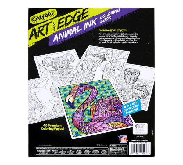 Crayola - Art With Edge, Animal Ink Doodle Activity Book