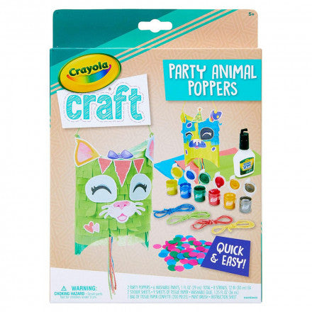 Crayola Craft Confetti Party Poppers, Animal Craft for Kids
