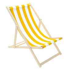 Delsit Sunbed for Children - Yellow White Stripes