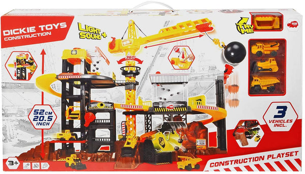 DICKIE - CONSTRUCTION PLAYSET W/ 4 VEHICLES
