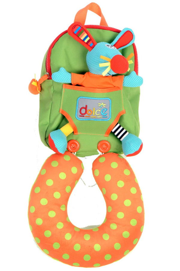 Dolce Toys Rabbit Back Pack With Neck Support