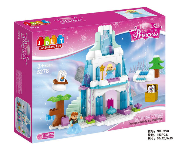 Dream Snow Castle Blocks, 153Pcs, Abs Material, P/Box