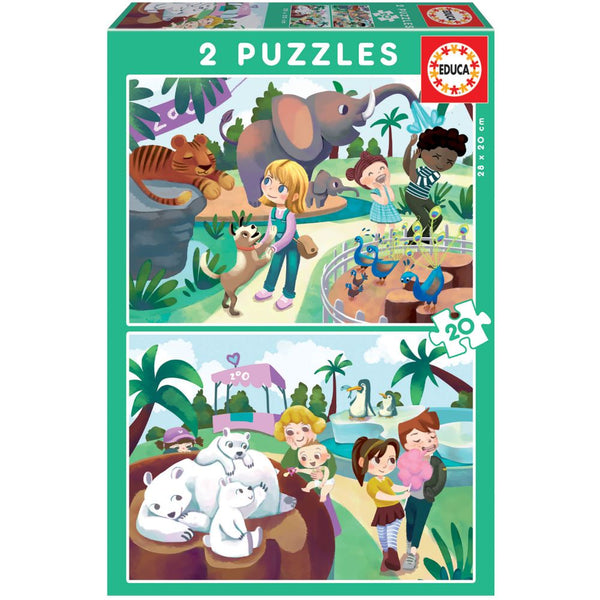 Educa Puzzles - 2X20 In The Zoo - Suitable for 3 years and above