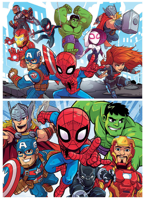Educa Puzzles - 2X25 Marvel Super Heroe Adventures - Suitable for 3 years and above