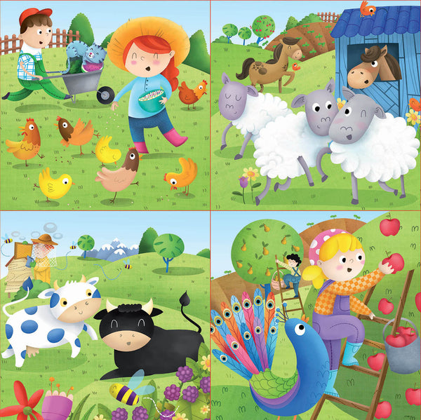 Educa Puzzles - 6-9-12-16 Farm Animals - Suitable for 3 years and above