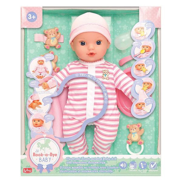 Electronic Touch Sensing Doll 38cm - Pink