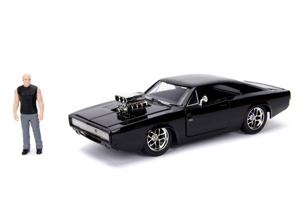 Fast & Furious 1970 Dodge Charger Street, 1:24 w/ figurine Dominic Toretto