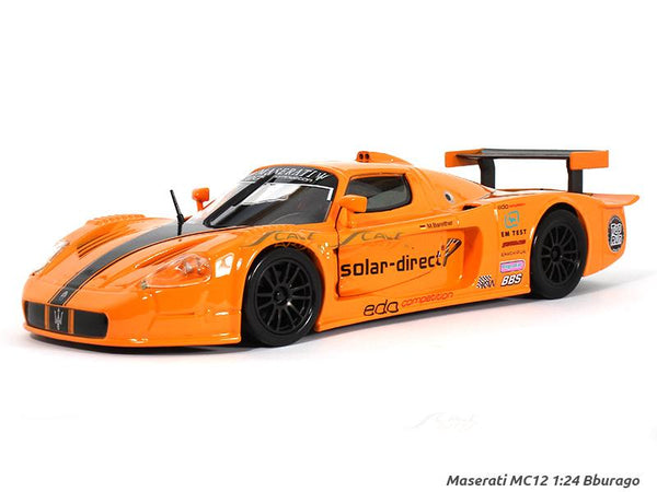Bburago Die Cast Maserati MC 12 Car 1:24 Scale - Orange