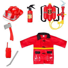 Firefighter Costume Set - Small (100-110 cm)