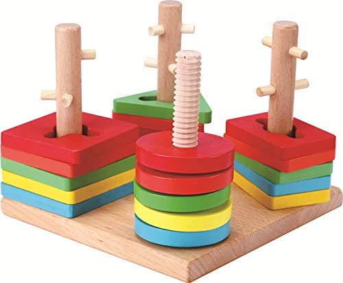 Four Sets of wooden Educational toys Column