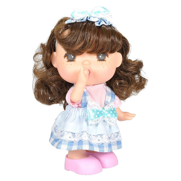 Gege Vinyl-Bodied Mini Brunette Girl Doll 6