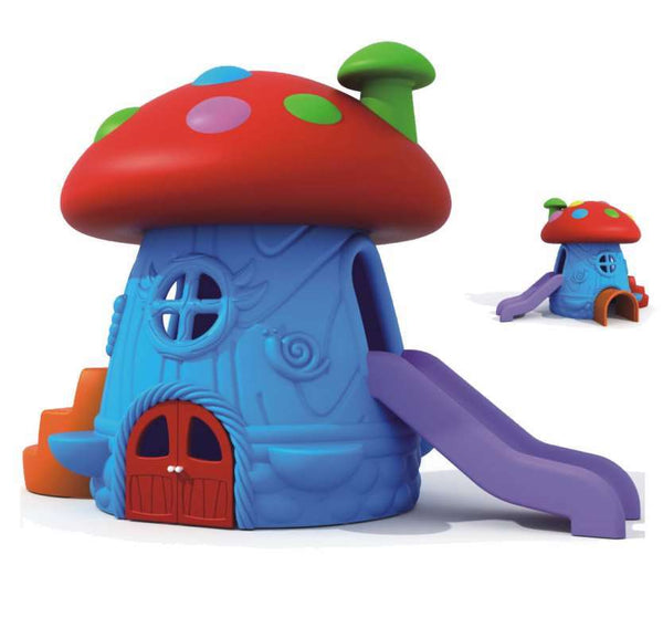 Blue and brown Mushroom Shape Small Slide playhouse