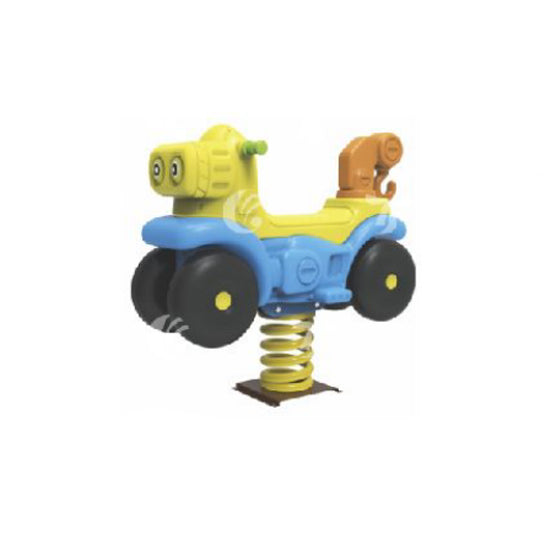 GOLD Blue and Yellow Outdoor playground - Car Spring Seesaw