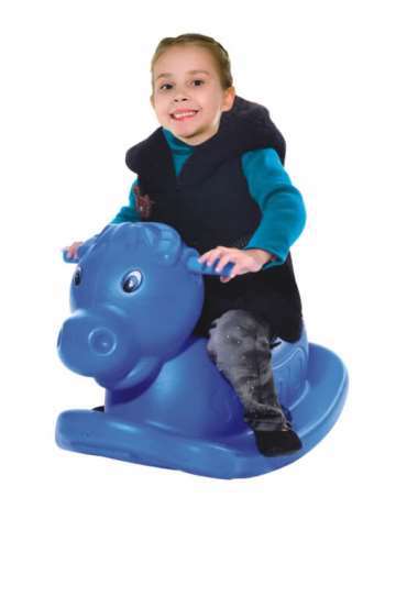 GOLD Blue Outdoor playground - Cow rocking toy