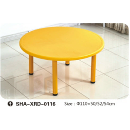 GOLD Indoor Kid's Big Round Plastic Table with 4 legs- Yellow