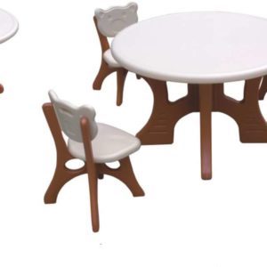 Gold Indoor Round Table and Chair set