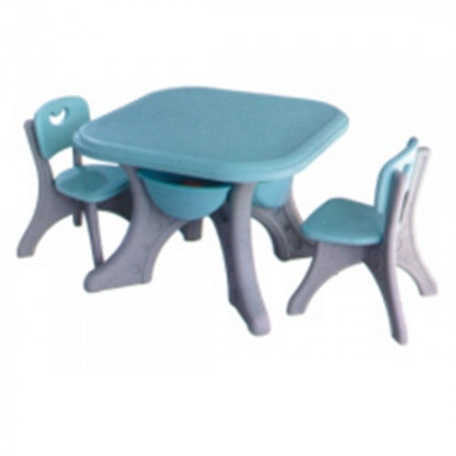 طاولة مدرسية مع اثنين مقاعد للأطفال