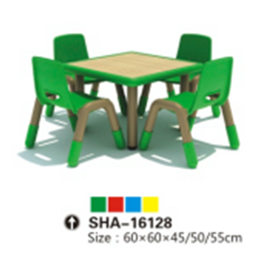 Gold Outdoor- Green Chair Table Set