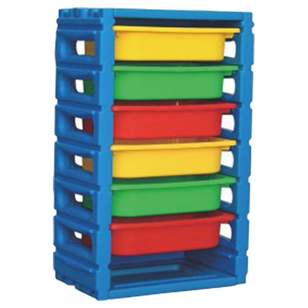 GOLD Kids Plastic Storage in Blue color with 6 Tray