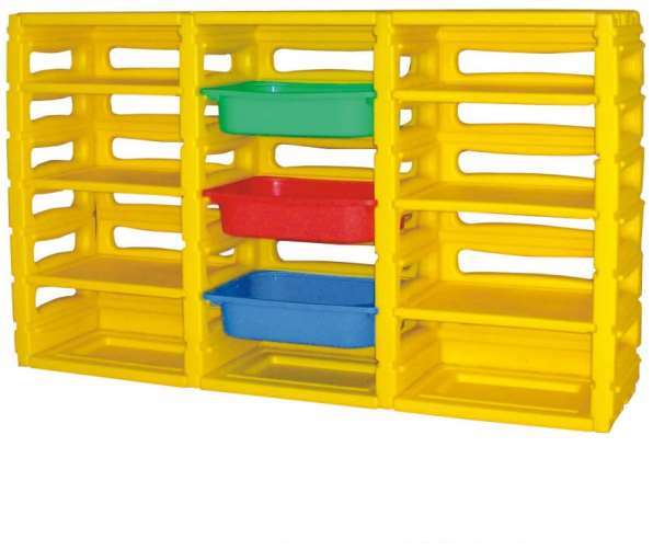 GOLD Kids Yellow Plastic Storage with 5 tray